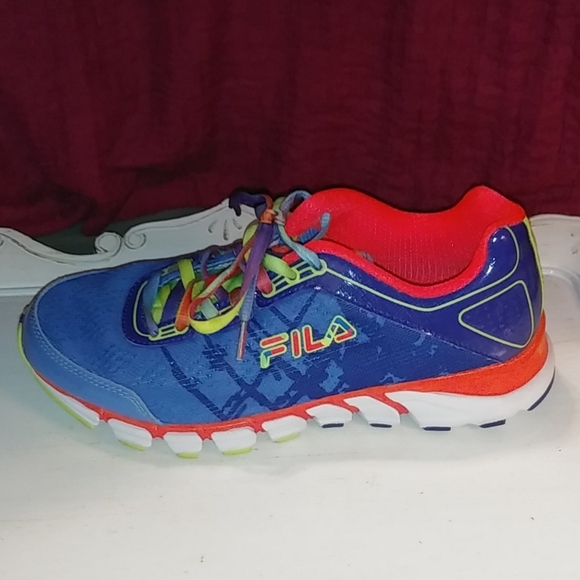 Fila NEON Rainbow Memory Foam Turbo Fuel Running Shoes EUC - Picture 4 of 8